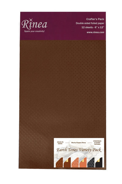 Rinea Metallics Variety Foiled Paper Artist's Pack - 12 Sheets - 4 x 6